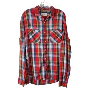 Denim & Supply Ralph Lauren Shirt Mens XL Multicolor Plaid Long Sleeve Button